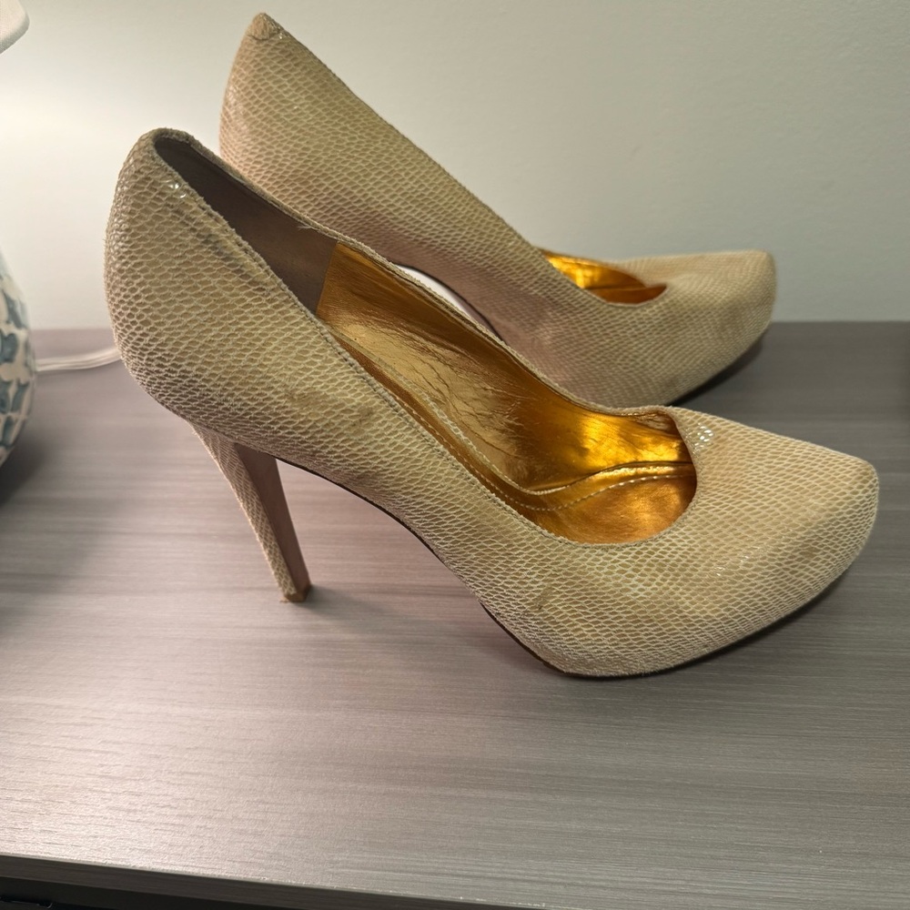 Bcbgeneration Snake-Texture Platform High Heels N… - image 7